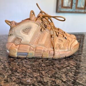 Nike air Uptempo Kids Tan Sneakers 5.5Y